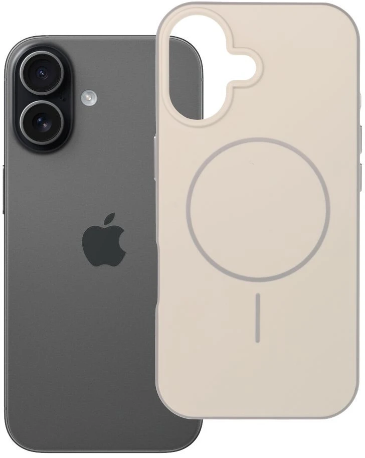 Dėklas iPhone 17 Forcell F-Protect Chromatic Premium, suderinamas su MagSafe, senovinis baltas
