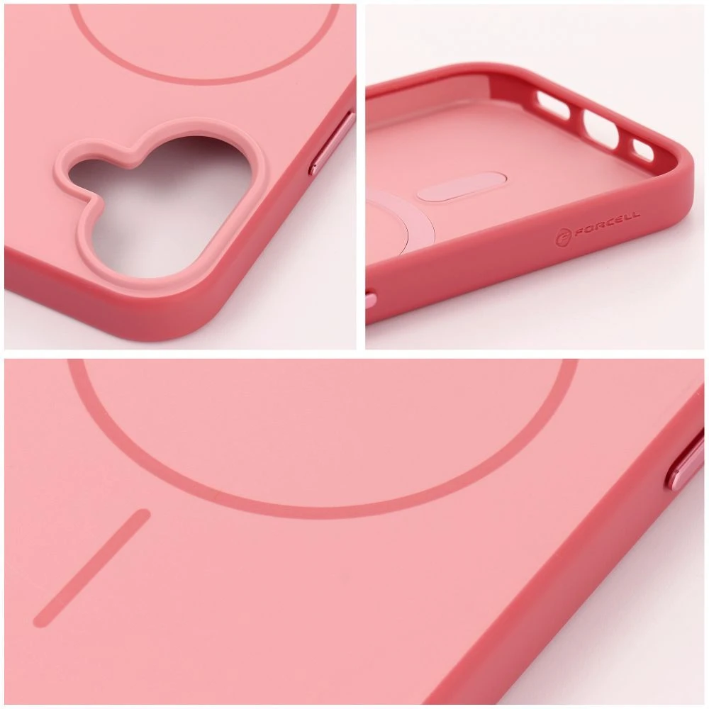 Dėklas iPhone 17 Forcell F-Protect Chromatic Premium, suderinamas su MagSafe, rožinės spalvos