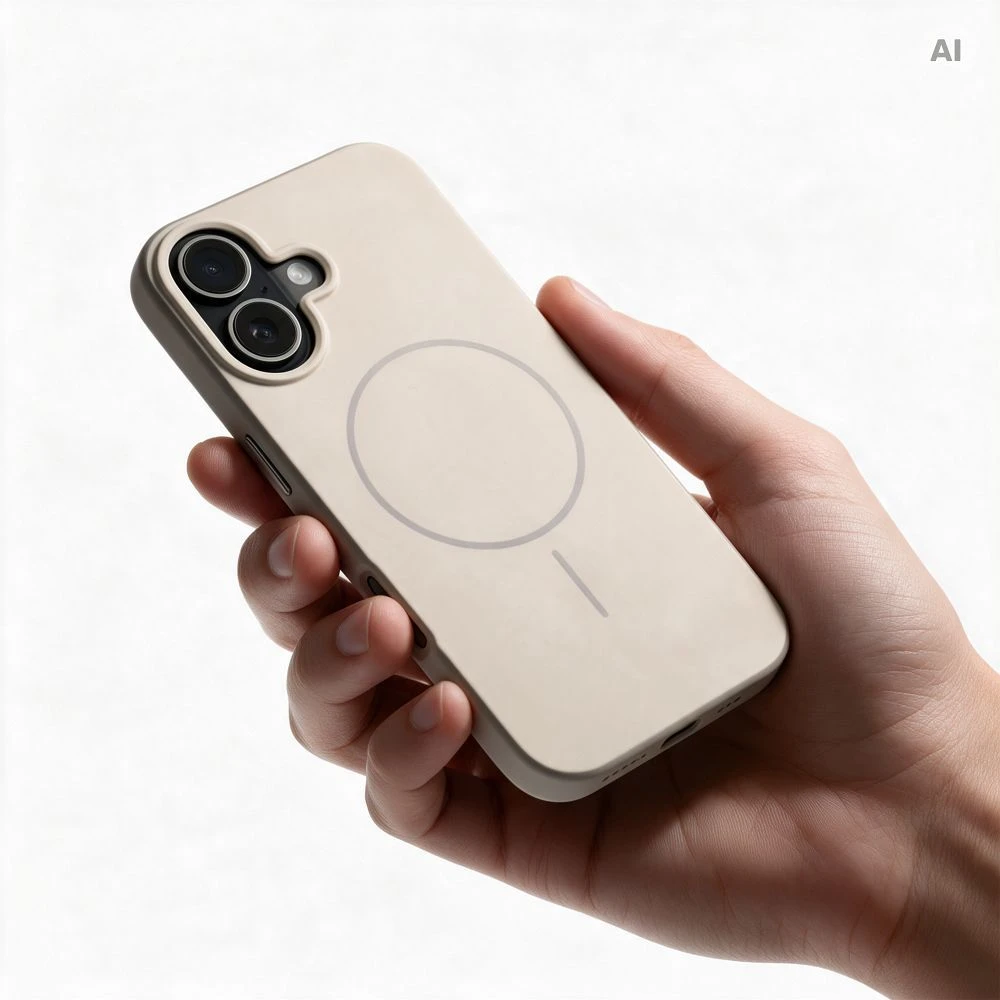 Dėklas iPhone 17 Forcell F-Protect Chromatic Premium, suderinamas su MagSafe, senovinis baltas
