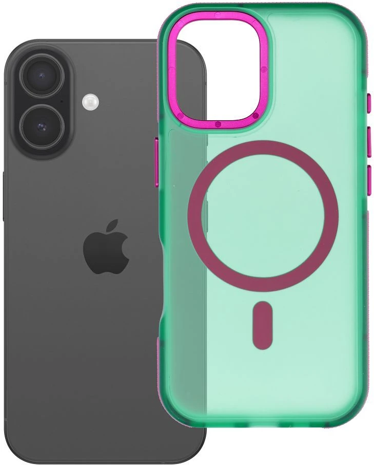 Dėklas iPhone 17 Forcell F-Protect Vivid Premium, suderinamas su MagSafe, žalias