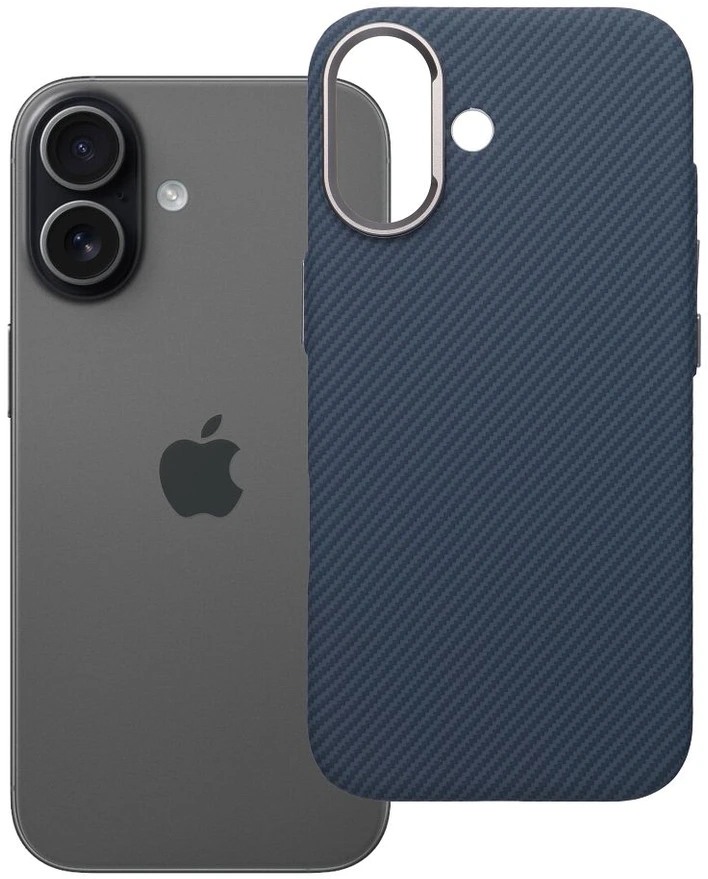 Oem Originalus „iPhone 17 K-Look“ dėklas, suderinamas su „MagSafe“ mėlynas