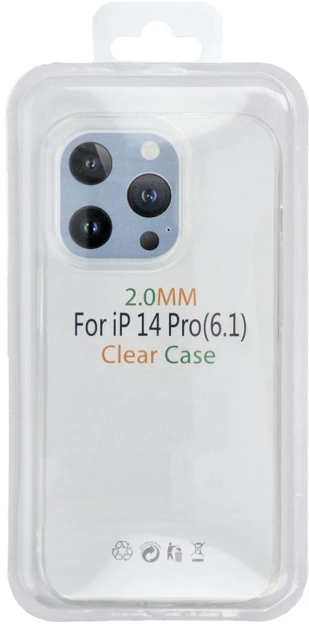 OEM dėklas, skirtas „iPhone 17 Pro / 18 Pro“, skaidrus, 2 mm dėžutė, skaidri