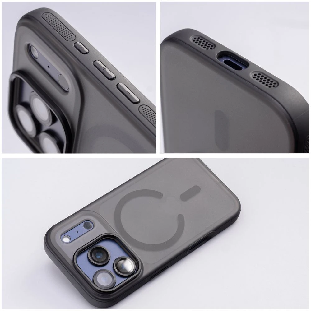 Dėklas Oem Case for iPhone 17 Pro / 18 Pro Flexline Mag Cover compatible with MagSafe juodas