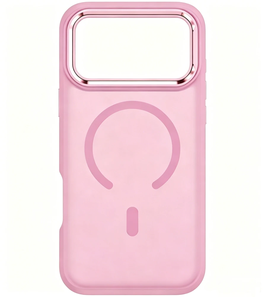 „Forcell F-Protect Smoke Hybrid Premium“ dėklas, skirtas iPhone 17 Pro / 18 Pro, suderinamas su MagSafe, rožinės spalvos