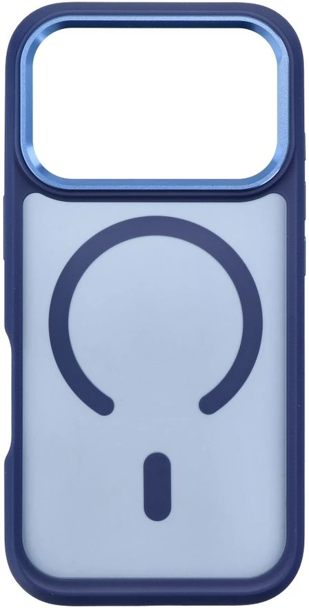 Dėklas, skirtas iPhone 18 Pro / 17 Pro Forcell F-Protect Smoke Hybrid Premium, suderinamas su MagSafe, tamsiai mėlynas