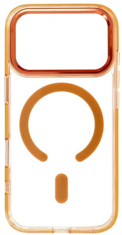 "Oem dėklas, skirtas iPhone 17 Pro / 18 Pro, permatomas hibridinis rėmelis su MagSafe, suderinamas su MagSafe, hermes oranžinė"
