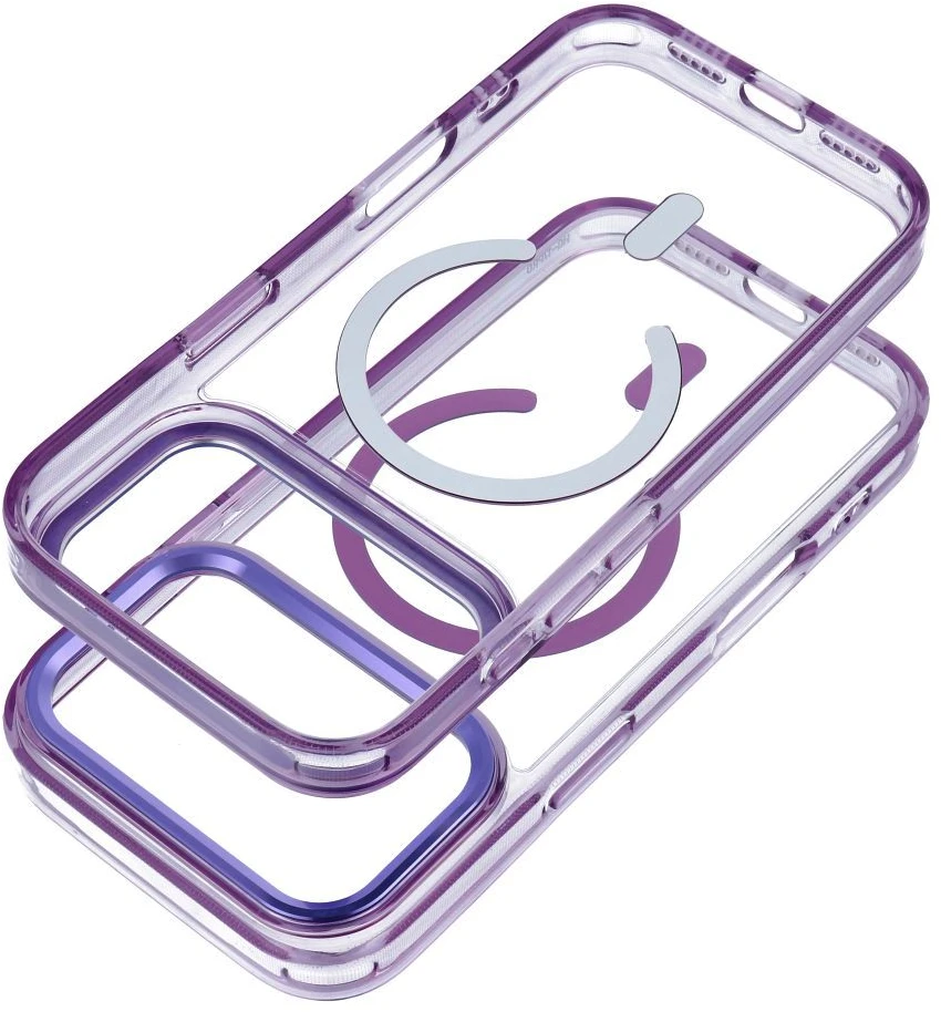 Dėklas Oem Case for iPhone 18 Pro / 17 Pro Frame Clear Hybrid Mag Cover compatible with MagSafe juodas