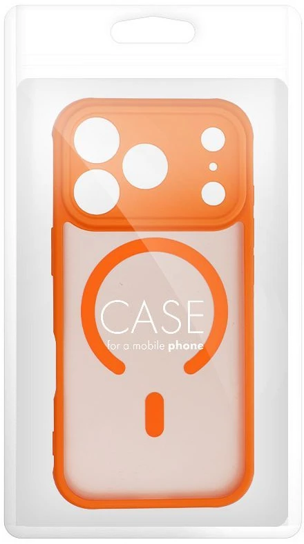 Oem dėklas, skirtas iPhone 17 Pro / 18 Pro Full Matte Mag, suderinamas su MagSafe, oranžinės spalvos