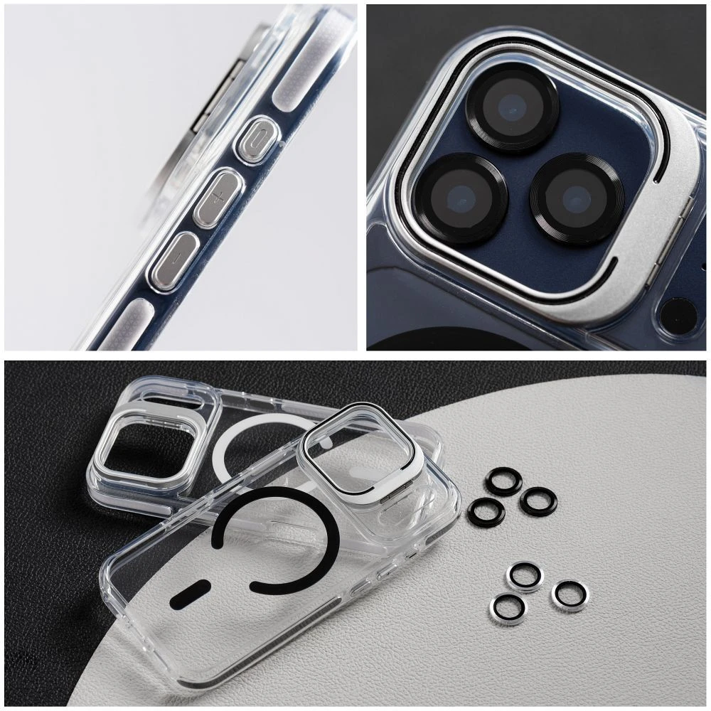 OEM dėklas, skirtas „iPhone 17 Pro / 18 Pro“ objektyvo dangteliui, suderinamas su „MagSafe“ juodas