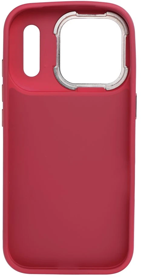 OEM dėklas, skirtas iPhone 17 Pro / 18 Pro (žemas kameros kraštas), rėmelis rausvai raudonas
