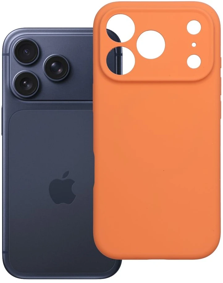 „iPhone 17 Pro / 18 Pro“ dėklas (žemas kameros kraštas), „Forcell F-Protect Rubber Premium“, suderinamas su „MagSafe“, oranžinis