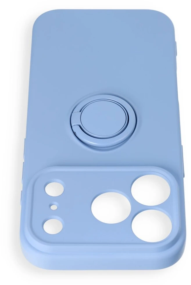 Oem dėklas, skirtas iPhone 17 Pro / 18 Pro, silikoninis su žiedu, mėlynas