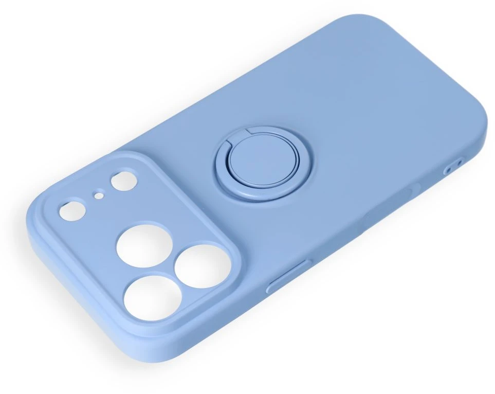 Oem dėklas, skirtas iPhone 17 Pro / 18 Pro, silikoninis su žiedu, mėlynas