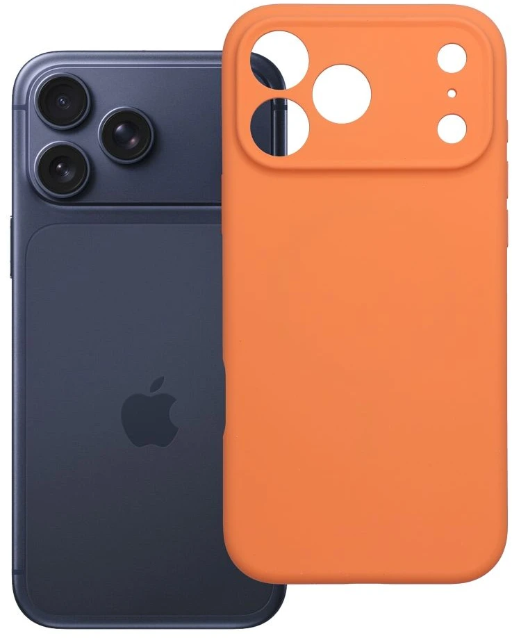 „iPhone 17 Pro Max / 18 Pro Max“ dėklas (žemas kameros kraštas), „Forcell F-Protect Rubber Premium“, suderinamas su „MagSafe“, oranžinis