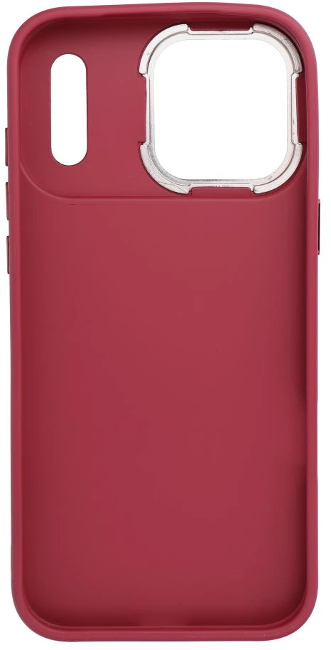 OEM dėklas, skirtas iPhone 17 Pro Max / 18 Pro Max (žemas kameros kraštas), rėmelis rausvai raudonas
