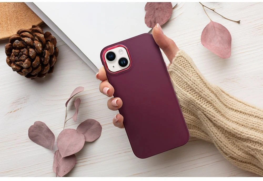 Dėklas Oem Case for iPhone 17 Pro Max / 18 Pro Max Frame dark cherry
