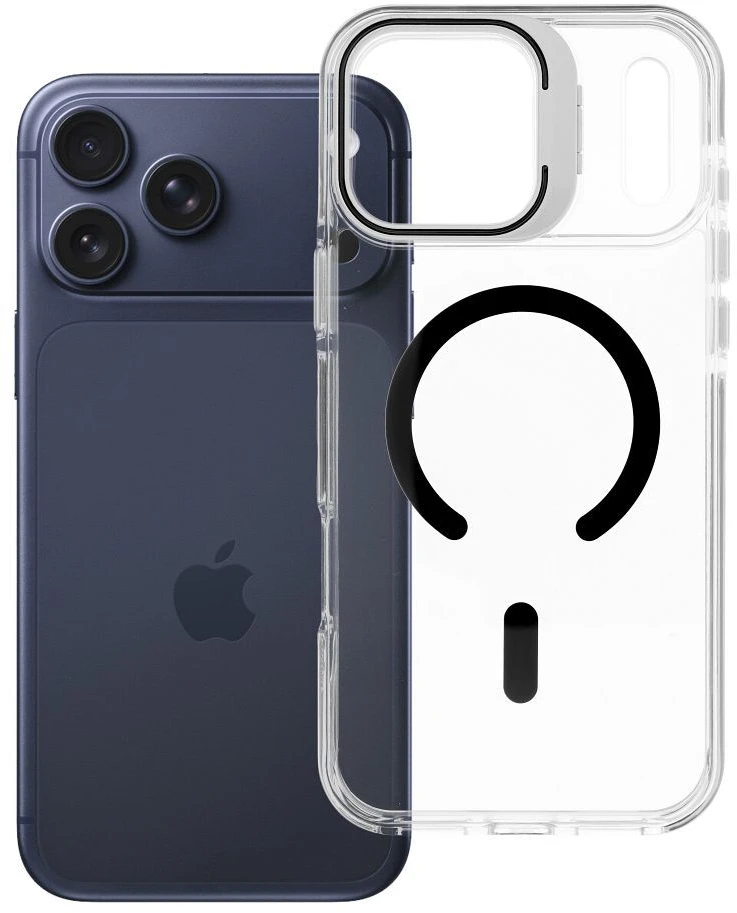 Oem dėklas, skirtas iPhone 18 Pro Max / 17 Pro Max, su lęšio apsauga, MagCover, suderinamas su MagSafe, juodas