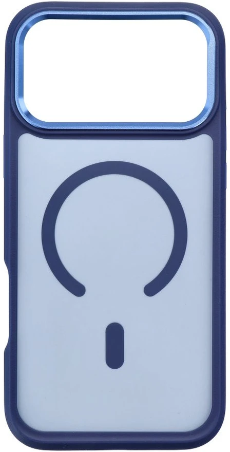 Dėklas, skirtas iPhone 18 Pro Max / 17 Pro Max, „Forcell F-Protect Smoke Hybrid Premium“, suderinamas su „MagSafe“, tamsiai mėlynas