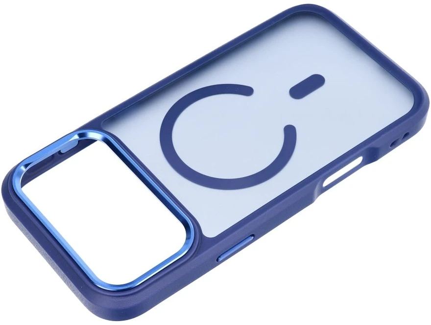 Dėklas, skirtas iPhone 18 Pro Max / 17 Pro Max, „Forcell F-Protect Smoke Hybrid Premium“, suderinamas su „MagSafe“, tamsiai mėlynas