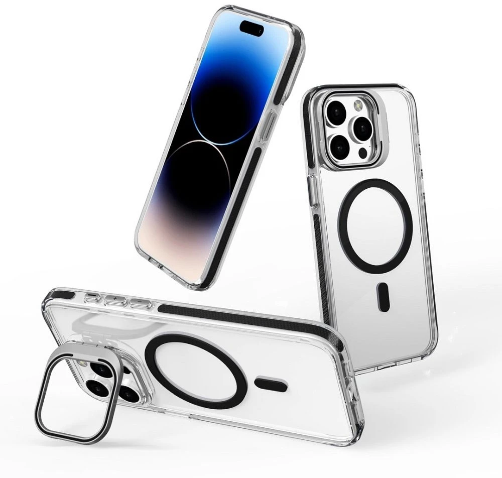 OEM dėklas, skirtas „iPhone 17 Pro Max / 18 Pro Max“ objektyvo dangteliui, suderinamas su „MagSafe“ (juodas)