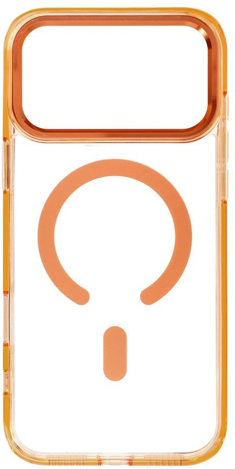 Oem dėklas, skirtas iPhone 17 Pro Max / 18 Pro Max, rėmelis skaidrus hibridinis dėklas su MagSafe, hermes oranžinė