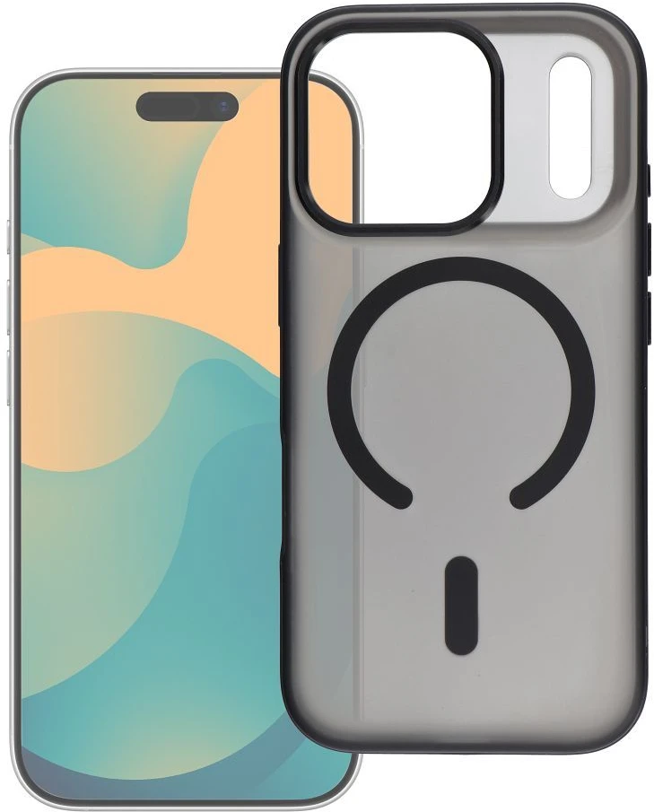 Oem dėklas, skirtas iPhone 17 Pro Max / 18 Pro Max Flexline Mag Cover, suderinamas su MagSafe, juodas