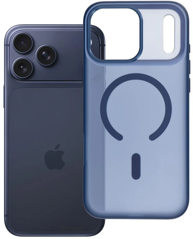 Oem dėklas, skirtas iPhone 17 Pro Max / 18 Pro Max Flexline Mag Cover, suderinamas su MagSafe, tamsiai mėlynas