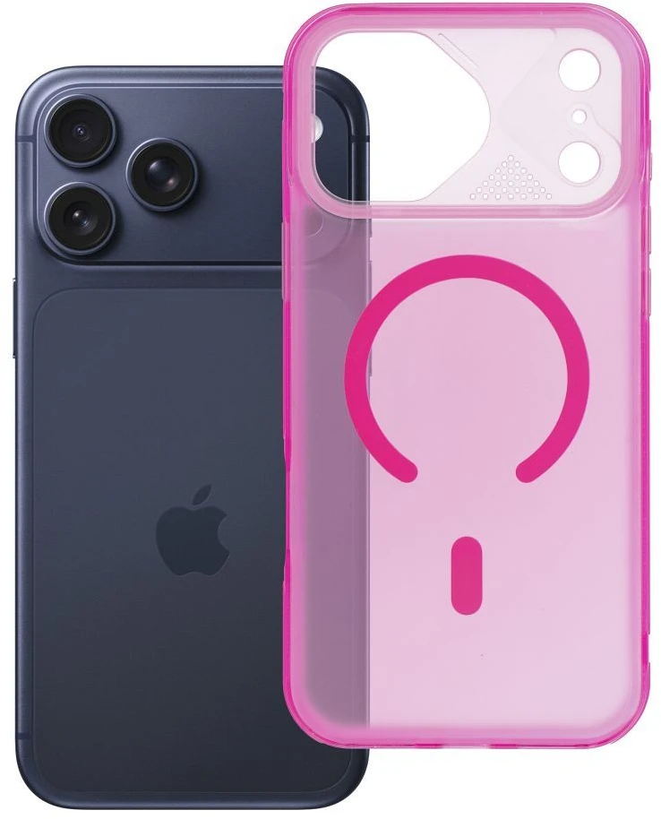 Hello Case Originalus „iPhone 17 PRO MAX“ dėklas, „Aurora“, suderinamas su „MagSafe“, rožinis
