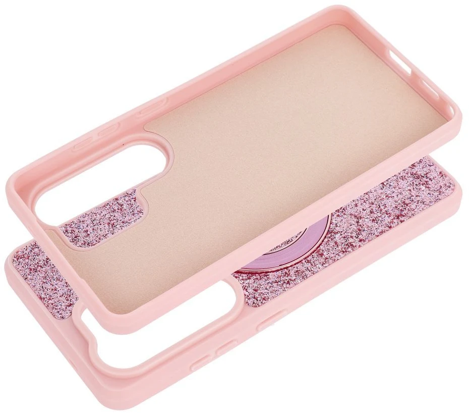Dėklas Oem Case for iPhone 17 Quartz Circle Stand Mag Cover pink