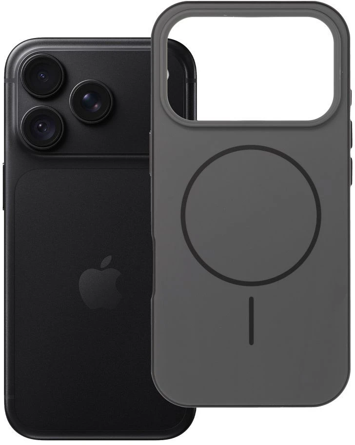 Dėklas iPhone 18 Pro / 17 Pro Forcell F-Protect Chromatic Premium, suderinamas su MagSafe, juodas