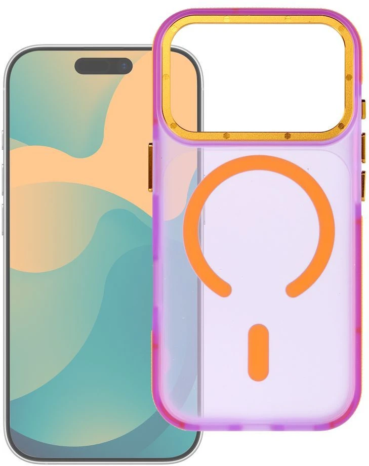Dėklas iPhone 18 Pro / 17 Pro Forcell F-Protect Vivid Premium, suderinamas su MagSafe, violetinė