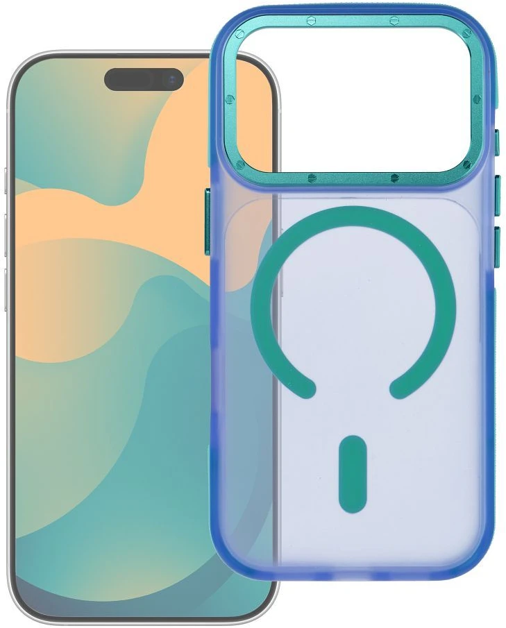 Dėklas iPhone 18 Pro / 17 Pro Forcell F-Protect Vivid Premium, suderinamas su MagSafe, mėlynas