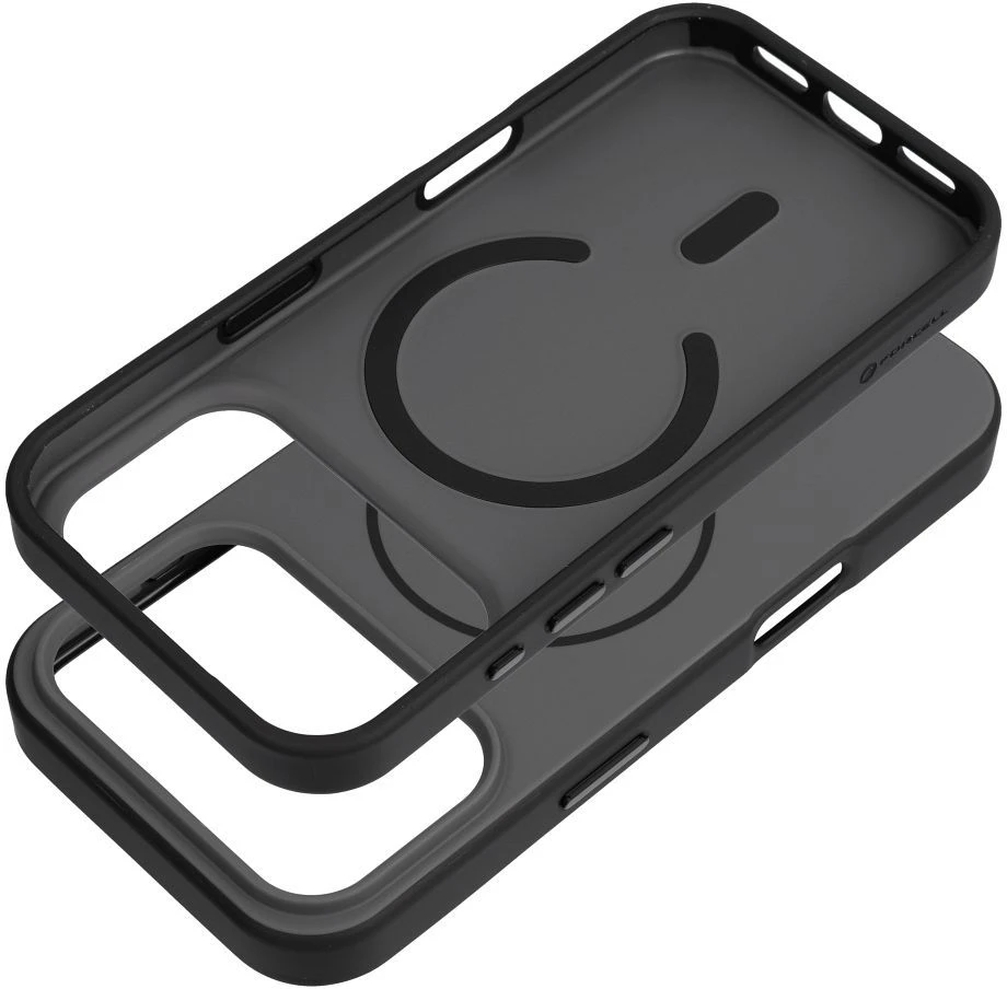 Dėklas iPhone 18 Pro / 17 Pro Forcell F-Protect Chromatic Premium, suderinamas su MagSafe, juodas