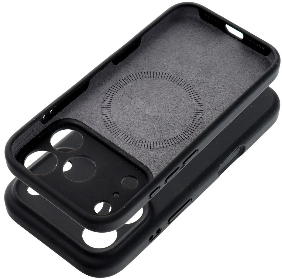 Dėklas Case for iPhone 18 Pro / 17 Pro Forcell F-Protect Rubber Premium compatible with MagSafe juodas