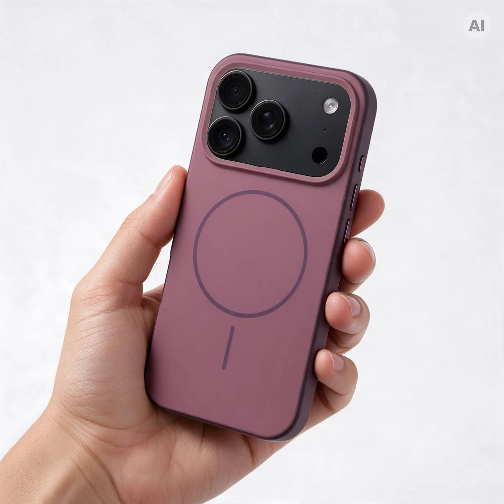Dėklas Case for iPhone 18 Pro / 17 Pro Forcell F-Protect Chromatic Premium compatible with MagSafe dark cherry