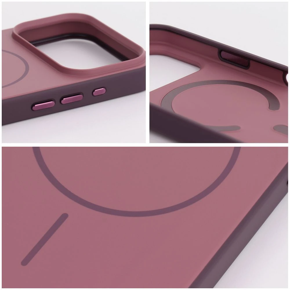 Dėklas Case for iPhone 18 Pro / 17 Pro Forcell F-Protect Chromatic Premium compatible with MagSafe dark cherry