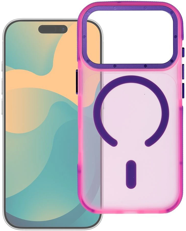 iPhone 18 Pro / 17 Pro dėklas Forcell F-Protect Vivid Premium, suderinamas su MagSafe, rožinis