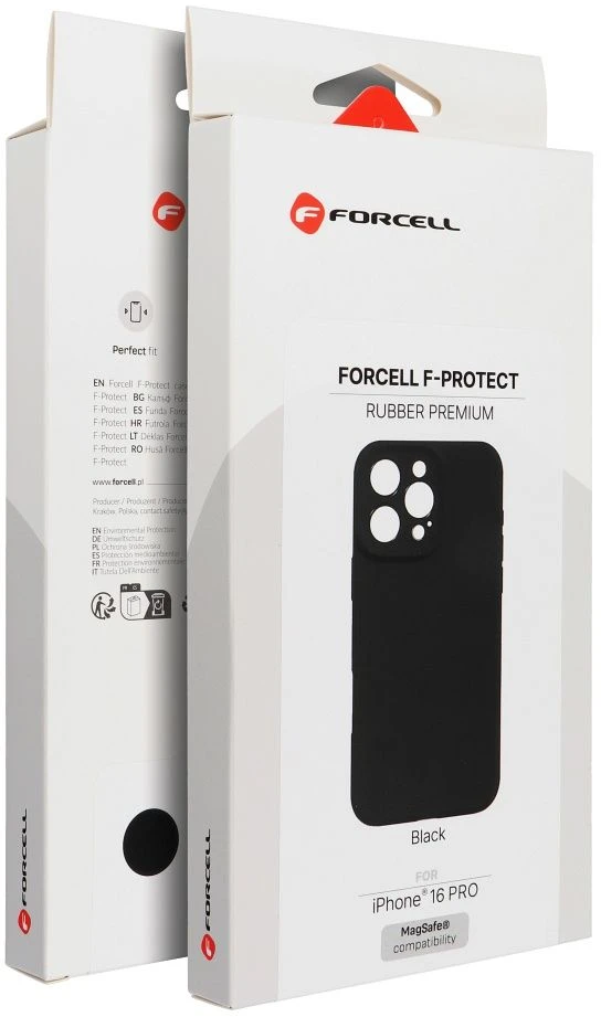 Dėklas Case for iPhone 18 Pro / 17 Pro Forcell F-Protect Rubber Premium compatible with MagSafe juodas
