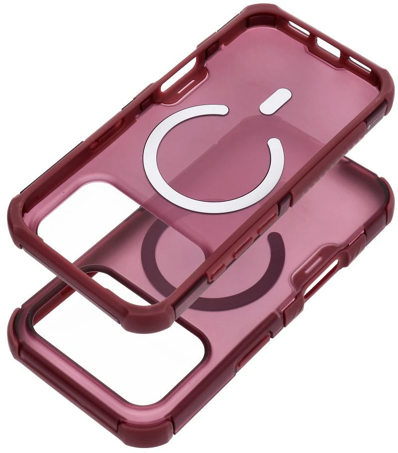 Dėklas Case for iPhone 18 Pro / 17 Pro Forcell F-Protect BumperX Premium compatible with MagSafe burgundy
