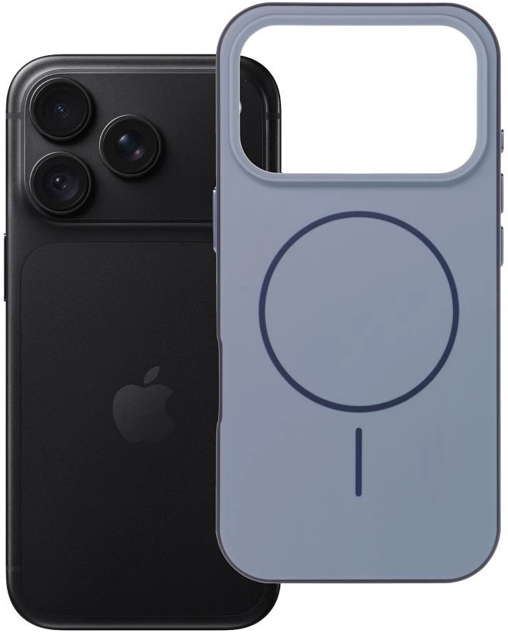 Dėklas iPhone 18 Pro / 17 Pro Forcell F-Protect Chromatic Premium, suderinamas su MagSafe, mėlynas