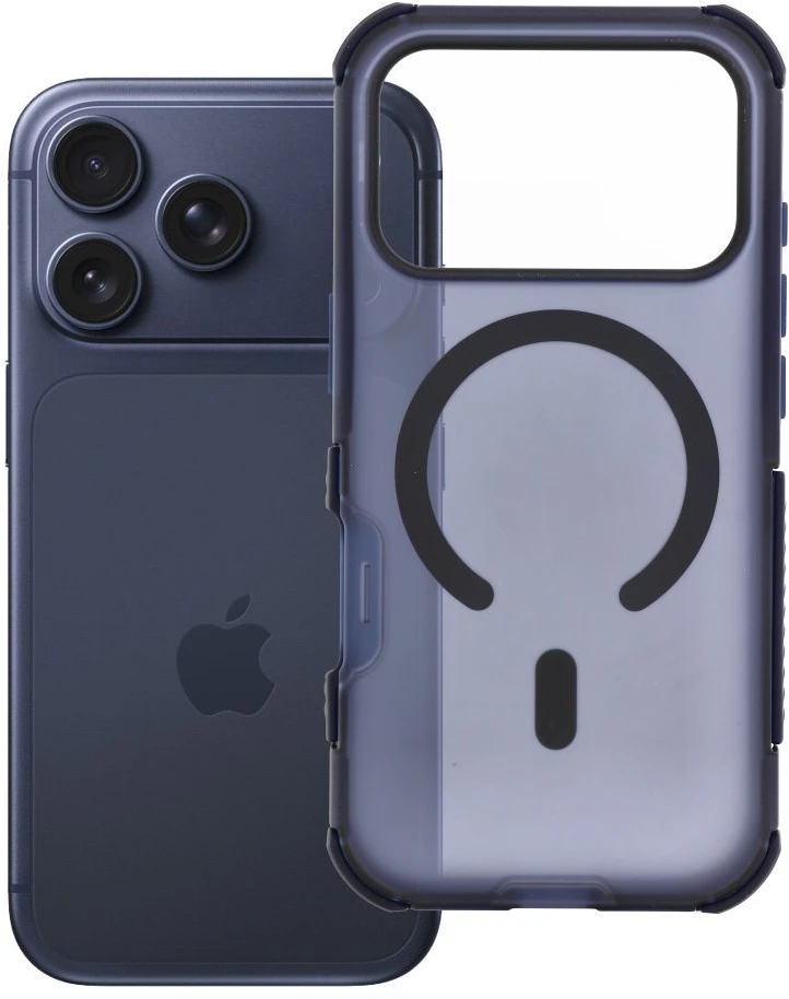 Dėklas Korpusas iPhone 18 Pro / 17 Pro „Forcell F-Protect BumperX Premium", suderinamas su MagSafe, tamsiai mėlynas