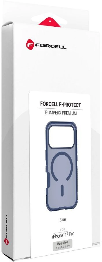 Dėklas Korpusas iPhone 18 Pro / 17 Pro „Forcell F-Protect BumperX Premium", suderinamas su MagSafe, tamsiai mėlynas