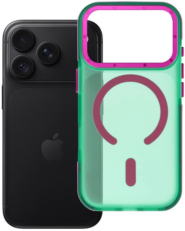 Dėklas iPhone 18 Pro / 17 Pro Forcell F-Protect Vivid Premium, suderinamas su MagSafe, žalias