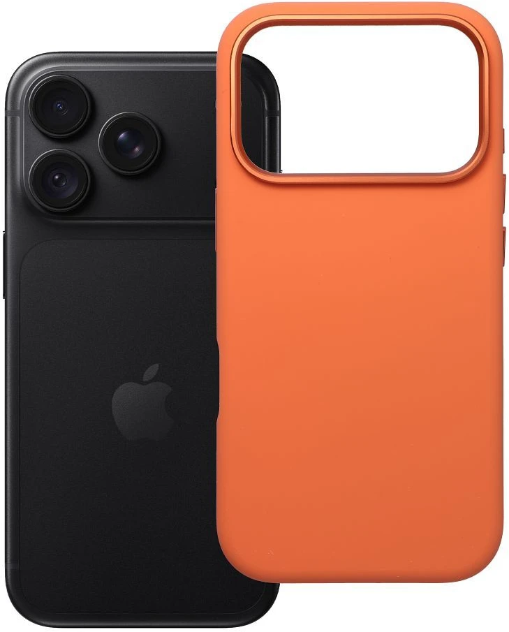 Dėklas iPhone 18 Pro / 17 Pro Forcell F-Protect Frame Premium, suderinamas su Magsafe, oranžinis