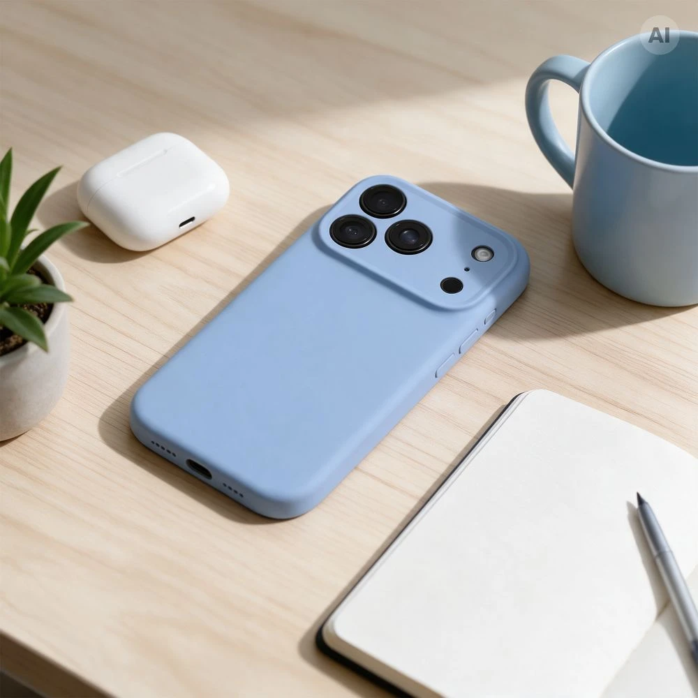 iPhone 18 Pro / 17 Pro dėklas Forcell F-Protect Rubber Premium, suderinamas su MagSafe, šviesiai mėlynas