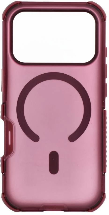 iPhone 18 Pro / 17 Pro dėklas „Forcell F-Protect BumperX Premium", suderinamas su MagSafe, tamsios vyšninės spalvos