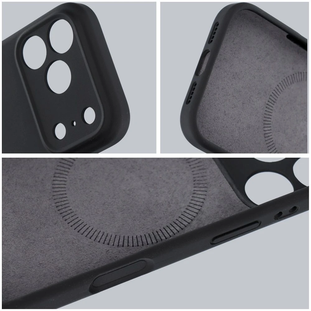 Dėklas Case for iPhone 18 Pro / 17 Pro Forcell F-Protect Rubber Premium compatible with MagSafe juodas