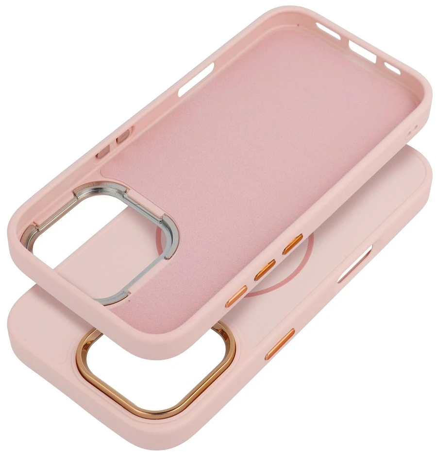 Dėklas Oem Case for iPhone 18 Pro / 17 Pro Frame Mag Cover compatible with MagSafe powder pink