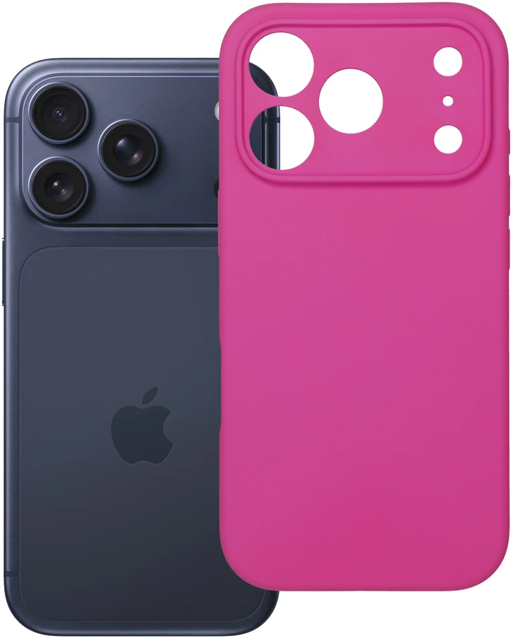 Oem dėklas, skirtas iPhone 18 Pro / 17 Pro, silikoninis 2 mm (kameros apsauga), rožinis