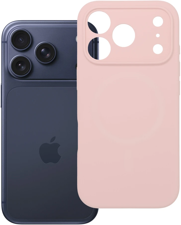 Oem dėklas, skirtas iPhone 18 Pro / 17 Pro, silikoninis 2 mm (kameros apsauga), pudrinės rožinės spalvos